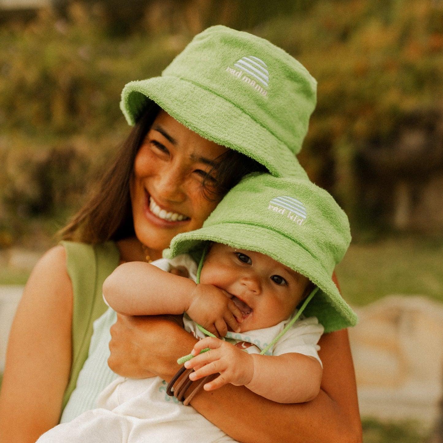 Rad Mama Terry Bucket Hat - Green Apple