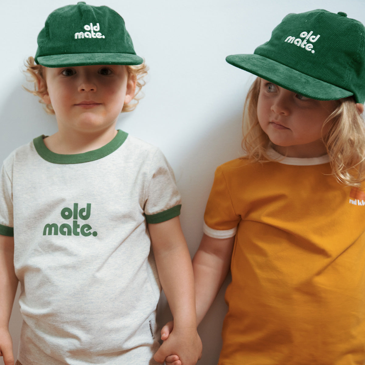 Old Mate Kids Cord Cap - Moss