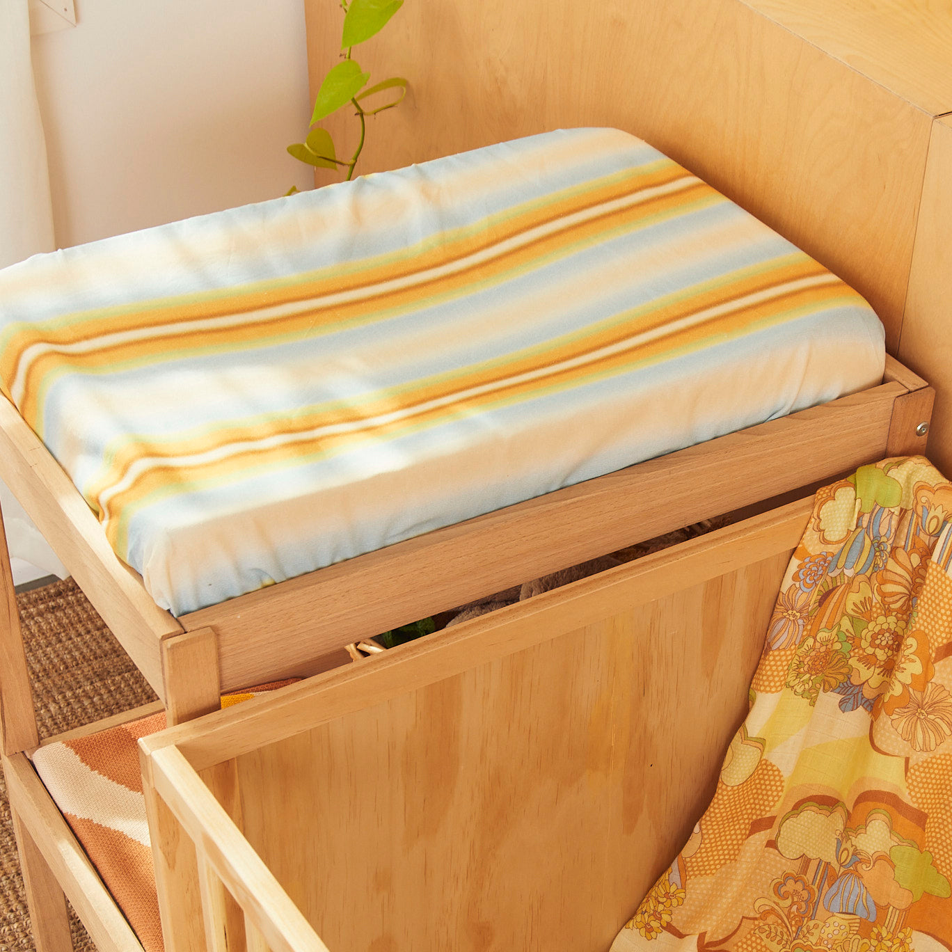 Rainbow Haze Hemp/Organic Cotton Bassinet Sheet/Changing Pad Cover