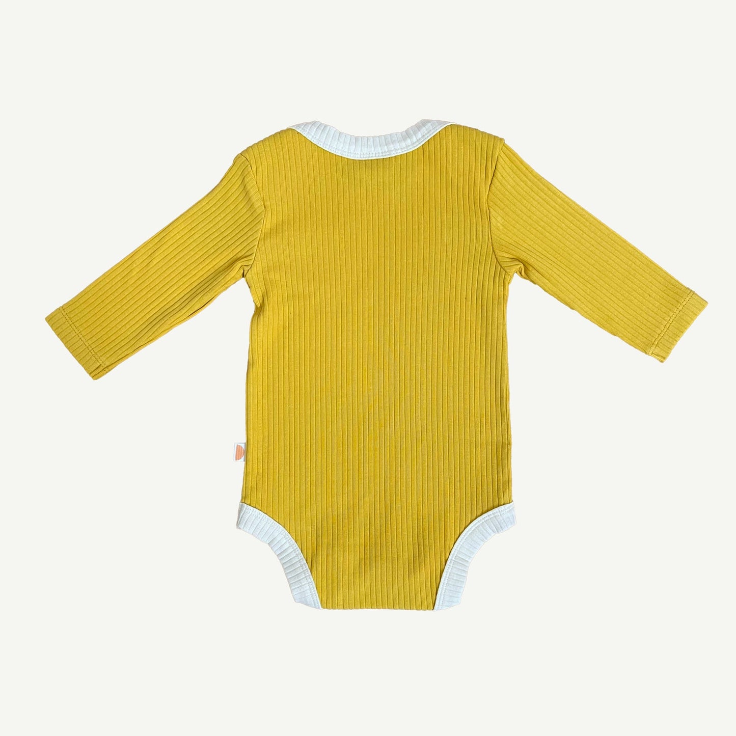 Sun Kissed Ribbed Organic Cotton Long Sleeve Onesie