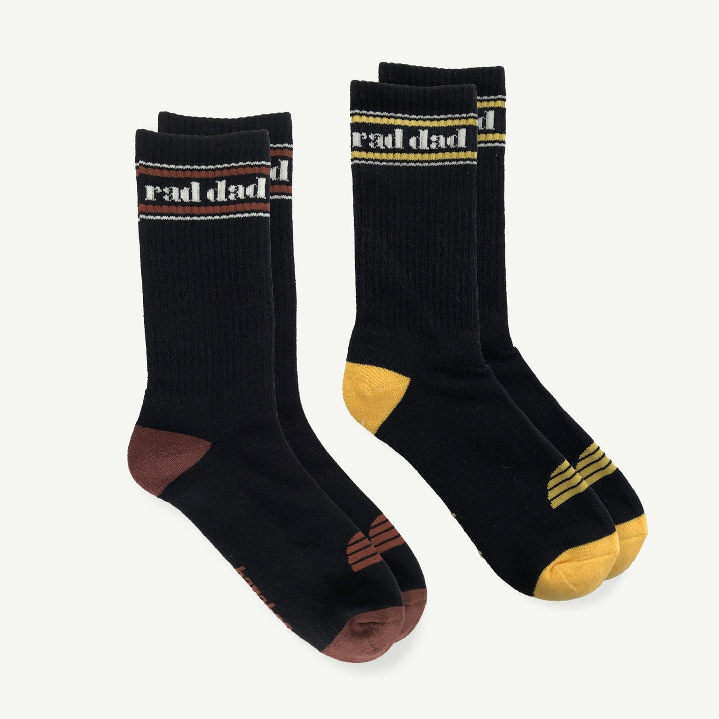 Rad Dad Organic Cotton Crew Sock Pack - Mens Black Combo