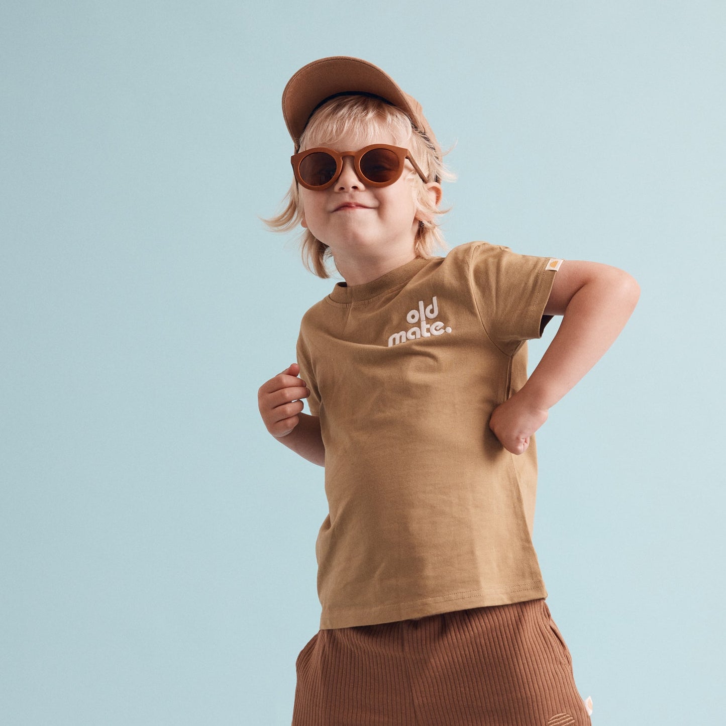 Old Mate Organic Cotton Kids Tee - Olive