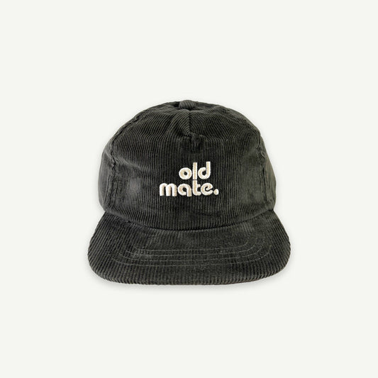 Old Mate Cord Kids Cap - Dark Khaki