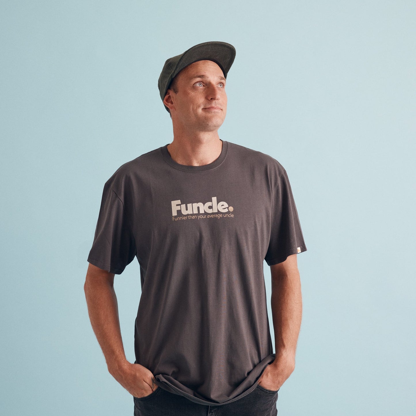 Funcle Organic Cotton Tee - Washed Black