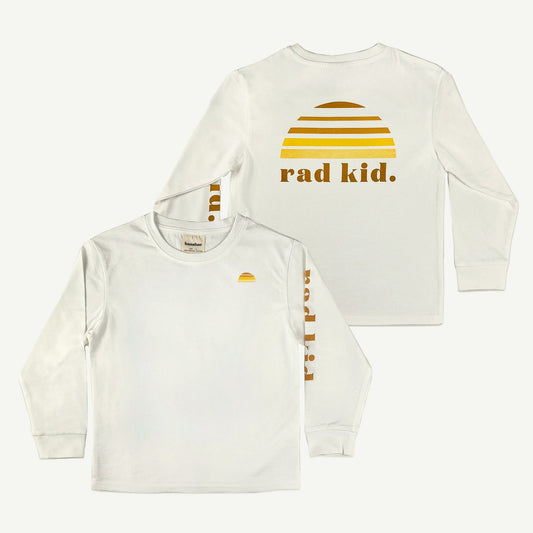 Rad Kid Tonal Long Sleeve Tee - White