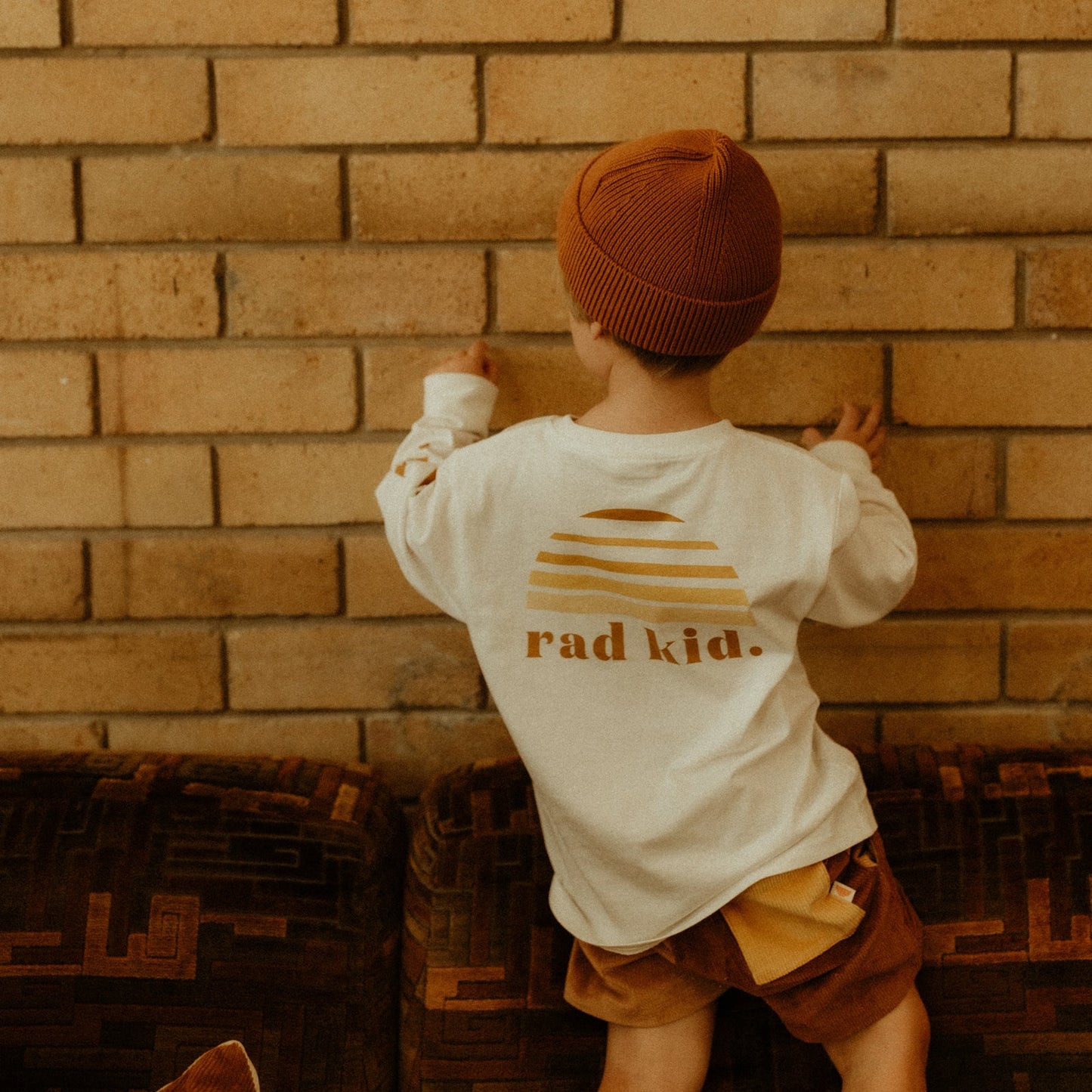 Rad Kid Tonal Long Sleeve Tee - White