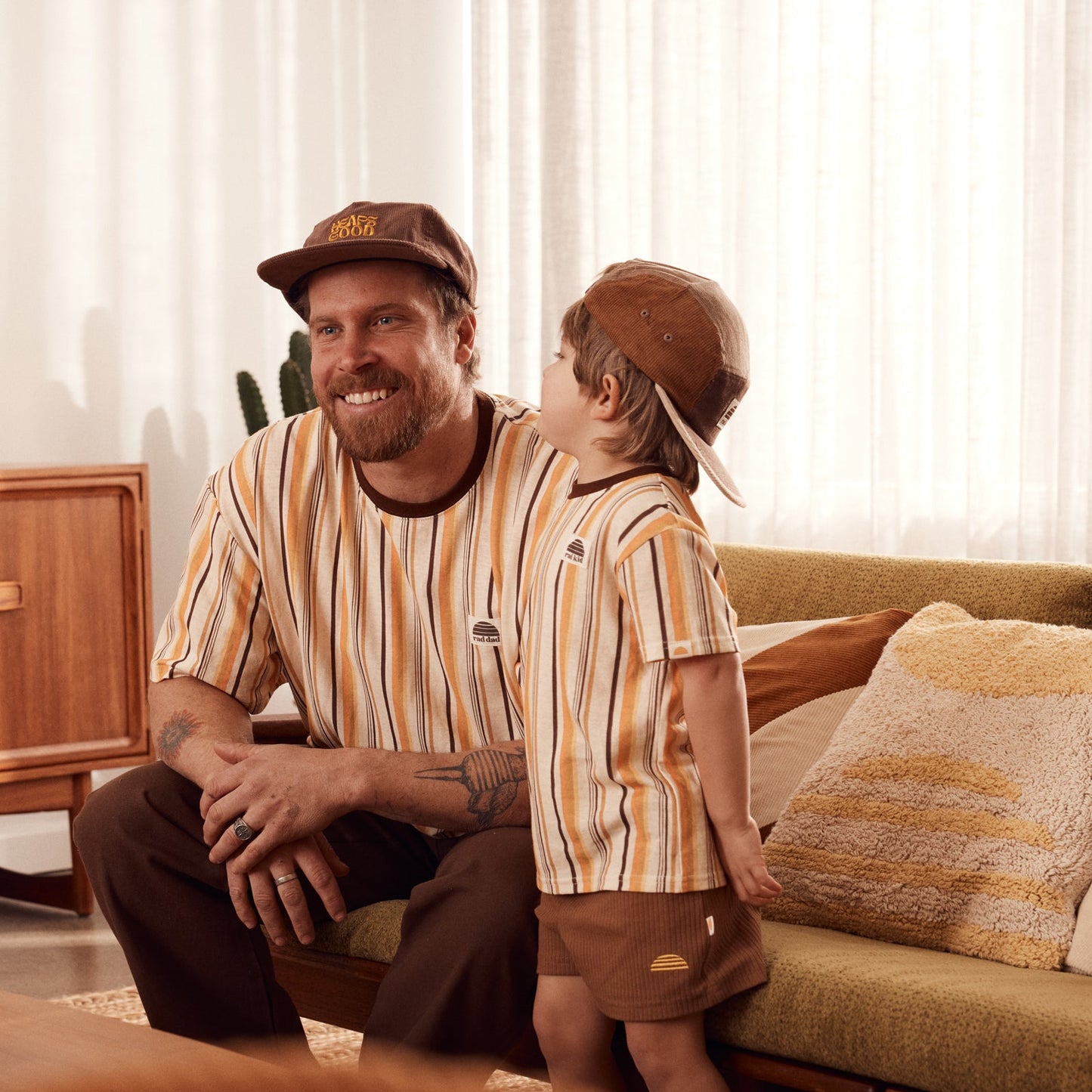 Rad Dad Vertical Stripe Hemp Tee