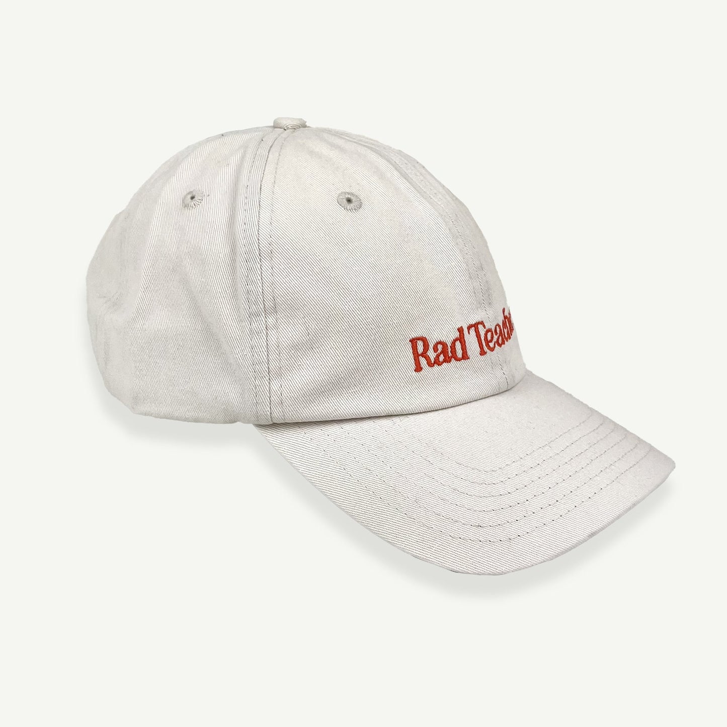 Rad Teacher Unstructured Baseball Cap - Ecru