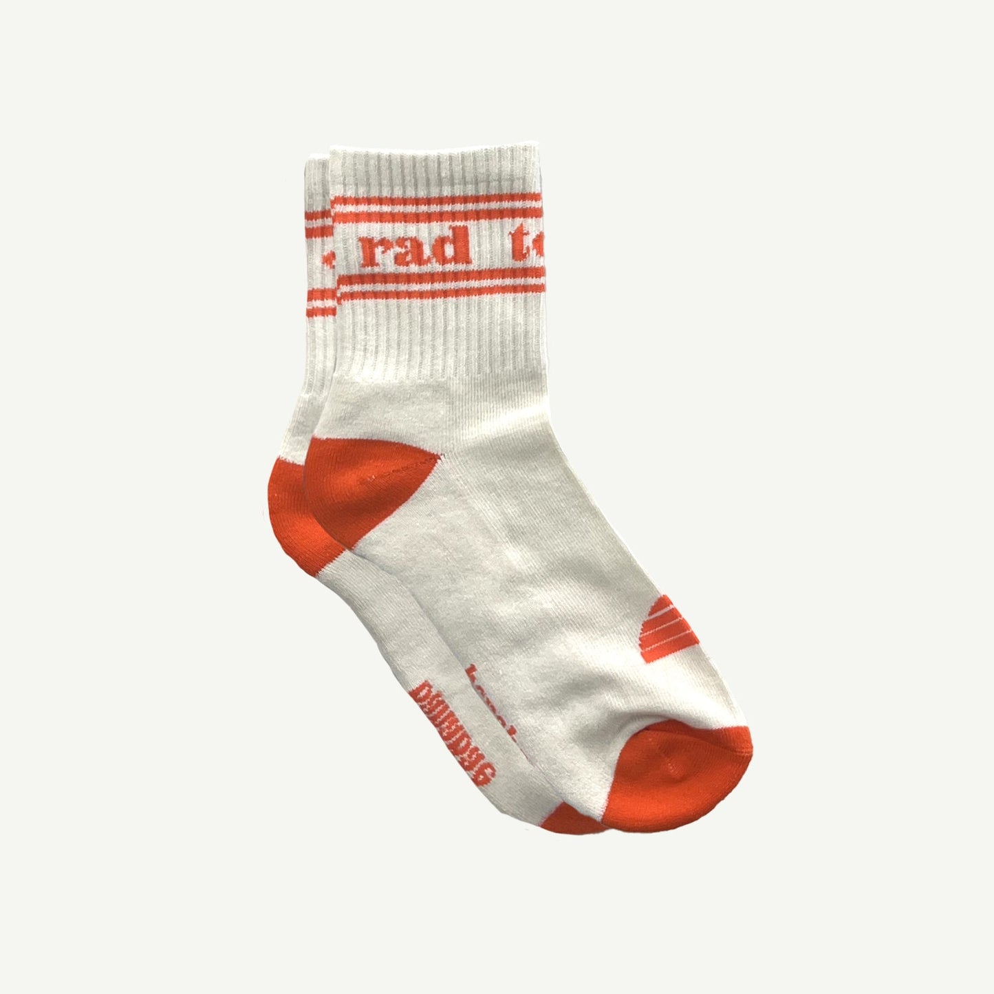 Rad Teacher Organic Cotton Crew Socks - Red