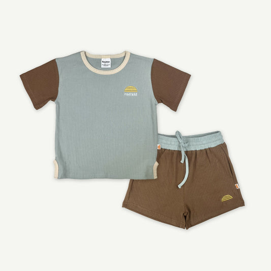 Rad Kid Organic Cotton Rib Twinset - Scout