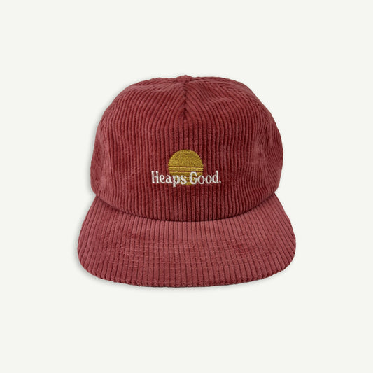 Heaps Good Kids Cord Cap - Eco Red