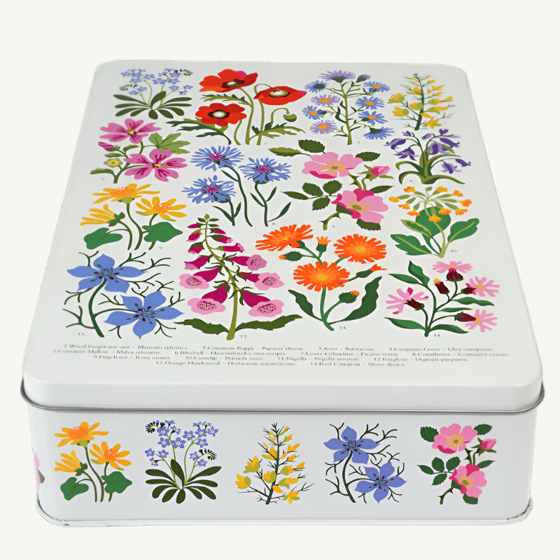 Tin - Biscuit Tin Wild Flowers