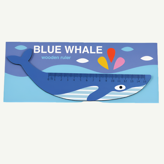 Wooden Ruler Blue Whale