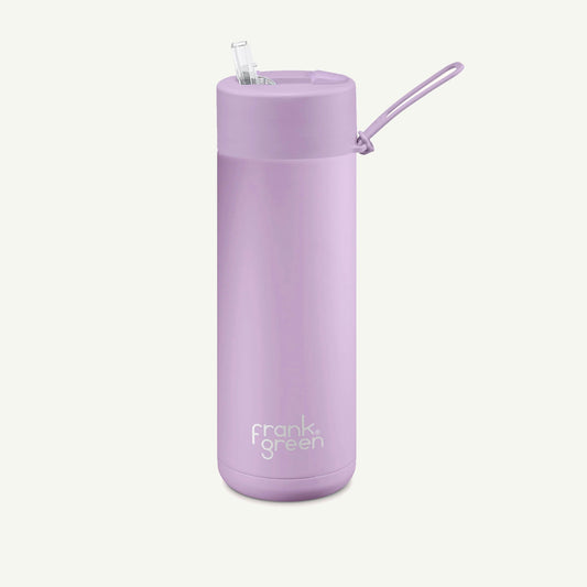 Frank Green 20oz Ceramic Reusable Bottle with Straw Lid - Lilac Haze