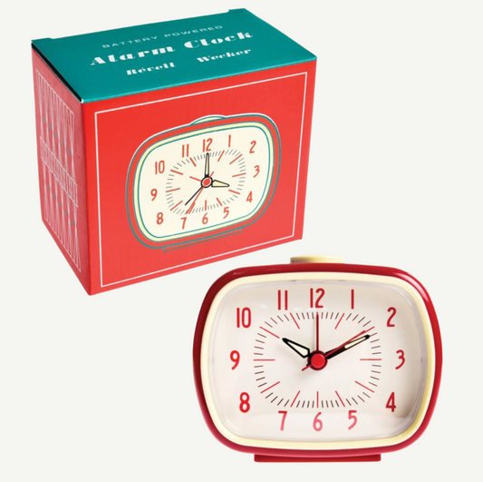 Retro Alarm Clock - Red