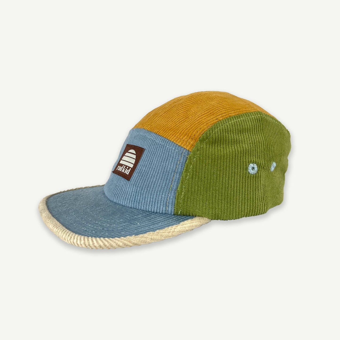 Rad Kid Spliced Cord 5 Panel Cap - Brights