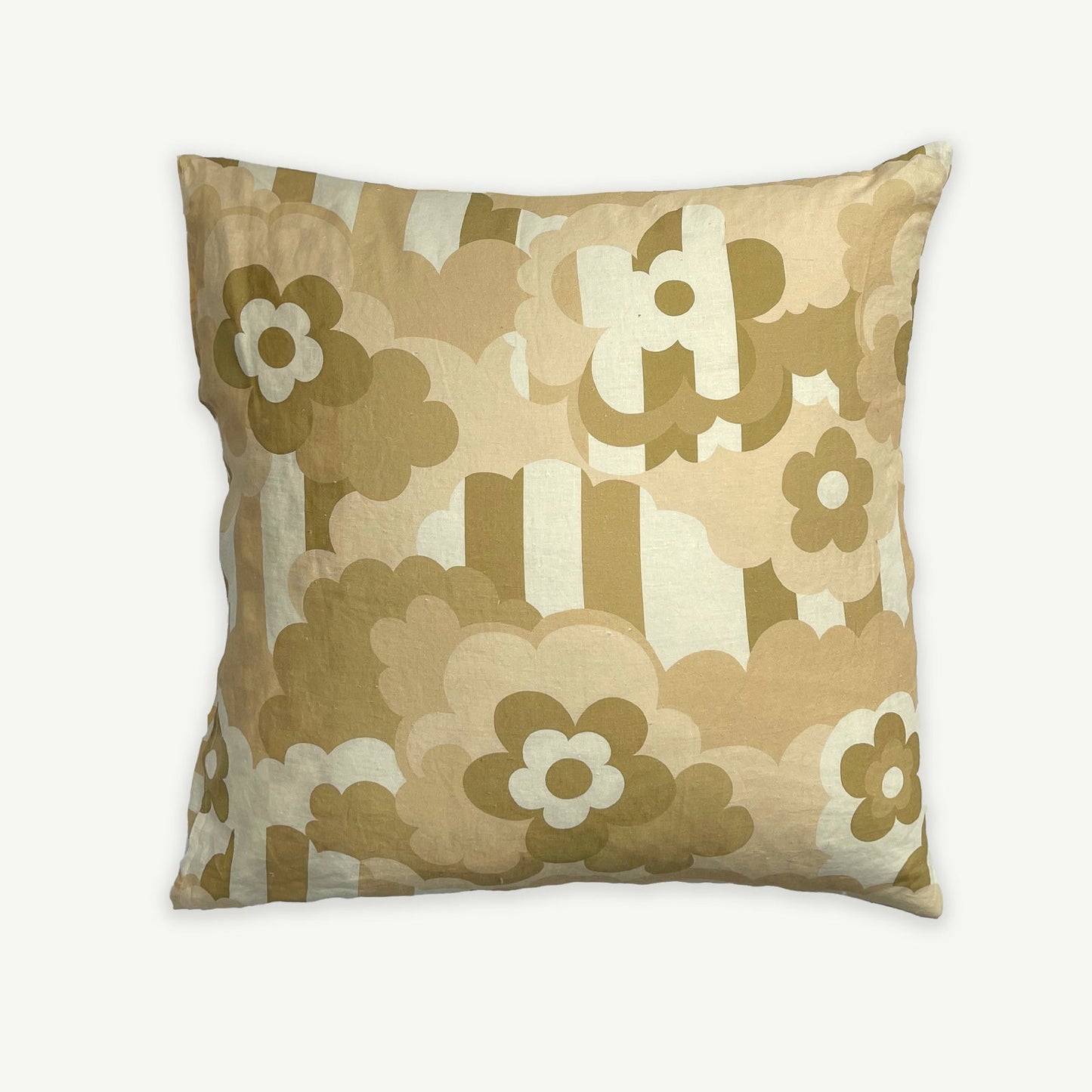 Petal Puff /  Beige Checkers Reversible Euro Pillowcase